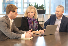 Mark Sobieski, Tracy Mueller, and Brett Huberman