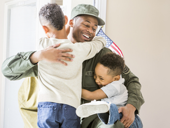 Veteran and family