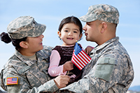 military couple in uniform