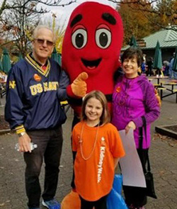 The Brilmyers participated in the 2017 Kidney Walk with niece Dakota just six weeks after Vicky’s transplant.