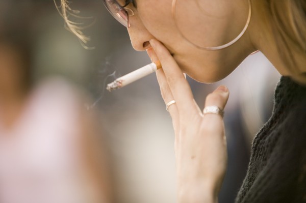 woman smoking