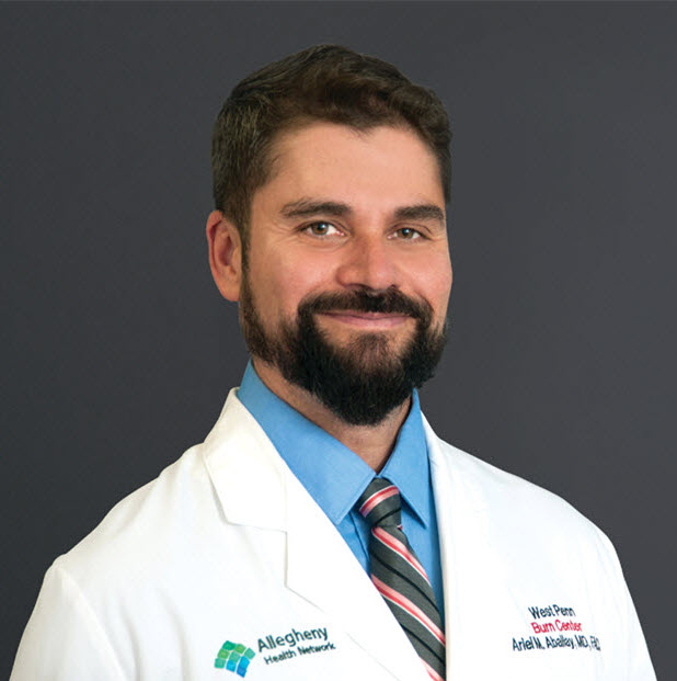 Dr. Ariel Aballay, director, AHN West Penn Burn Center