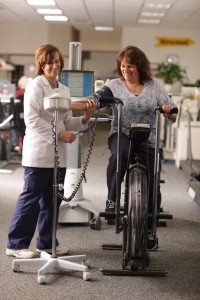 woman on bike with doctor
