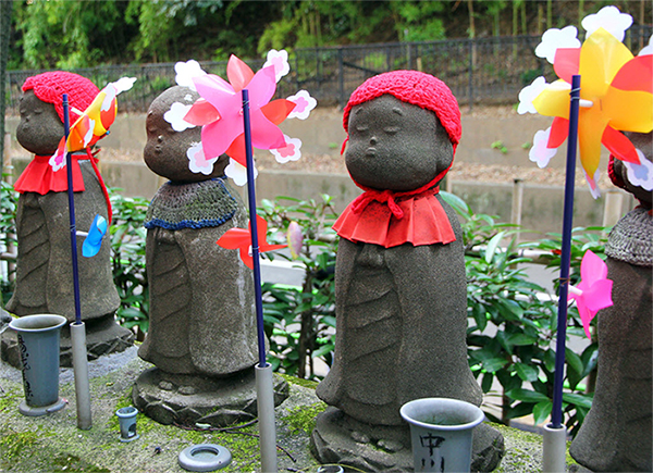 Jizo statues in Japan.
