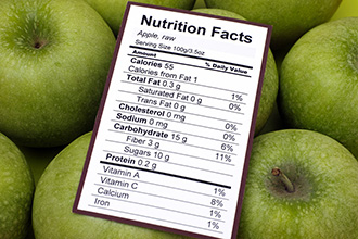 Low in fat, no cholesterol or sodium, 3 grams of fiber — yup, apples pass the label test.
