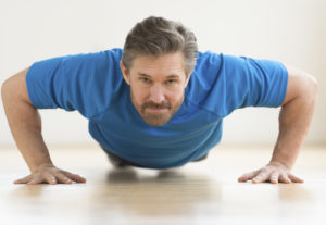 man doing push-ups