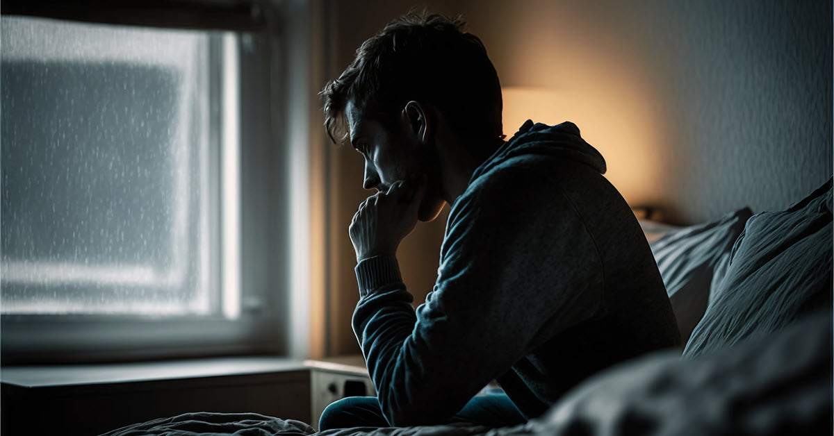 Depressed man