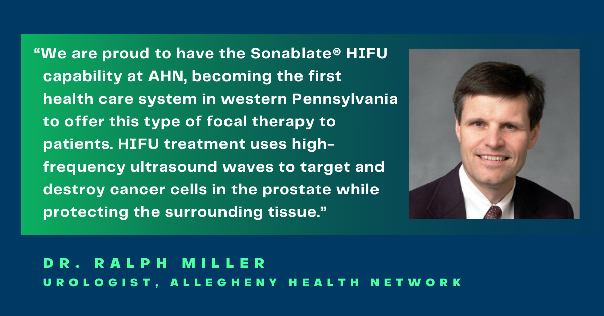 Dr. Ralph Miller, urologist and director of the AHN Prostate Center