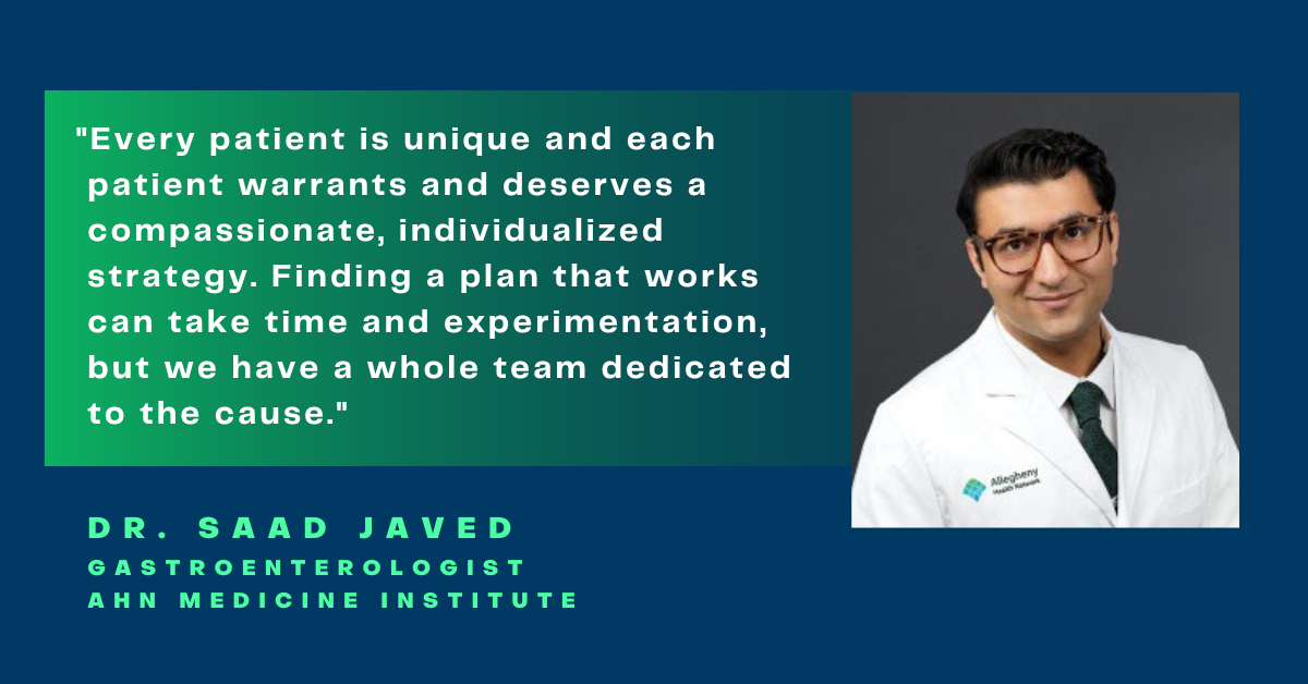 Saad Javed, MD, a GI-motility and neurogastroenterology specialist with AHN Medicine Institute