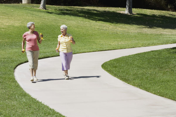 senior women walking