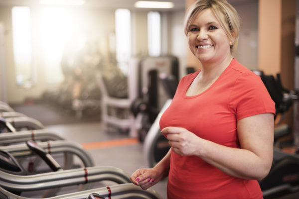 woman on treadmill
