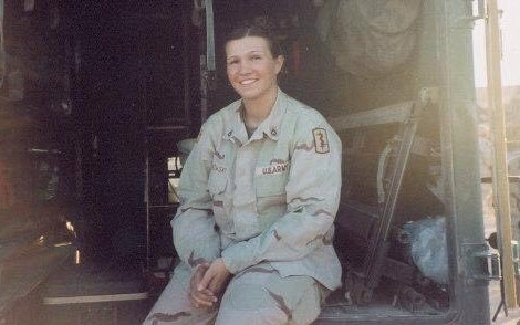 Jenny Pacanowski, during deployment in Iraq