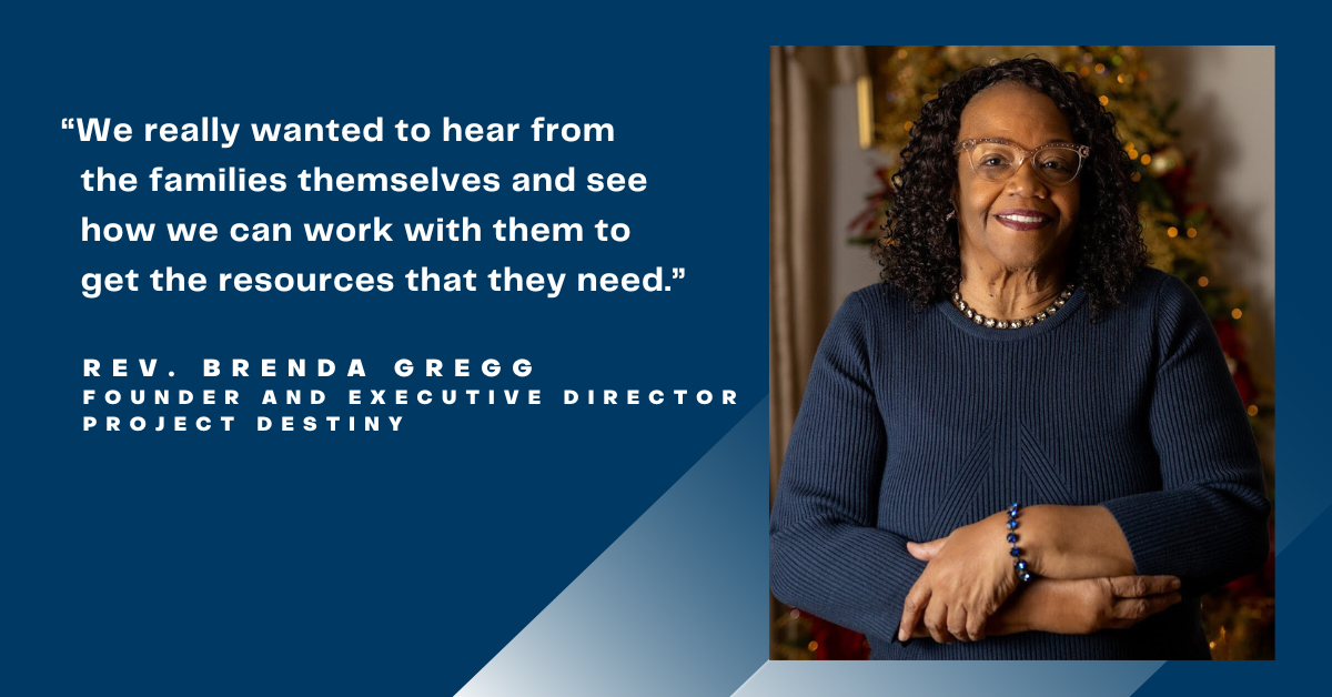 Rev. Brena Gregg, Founder and Executive Director Project Destiny.