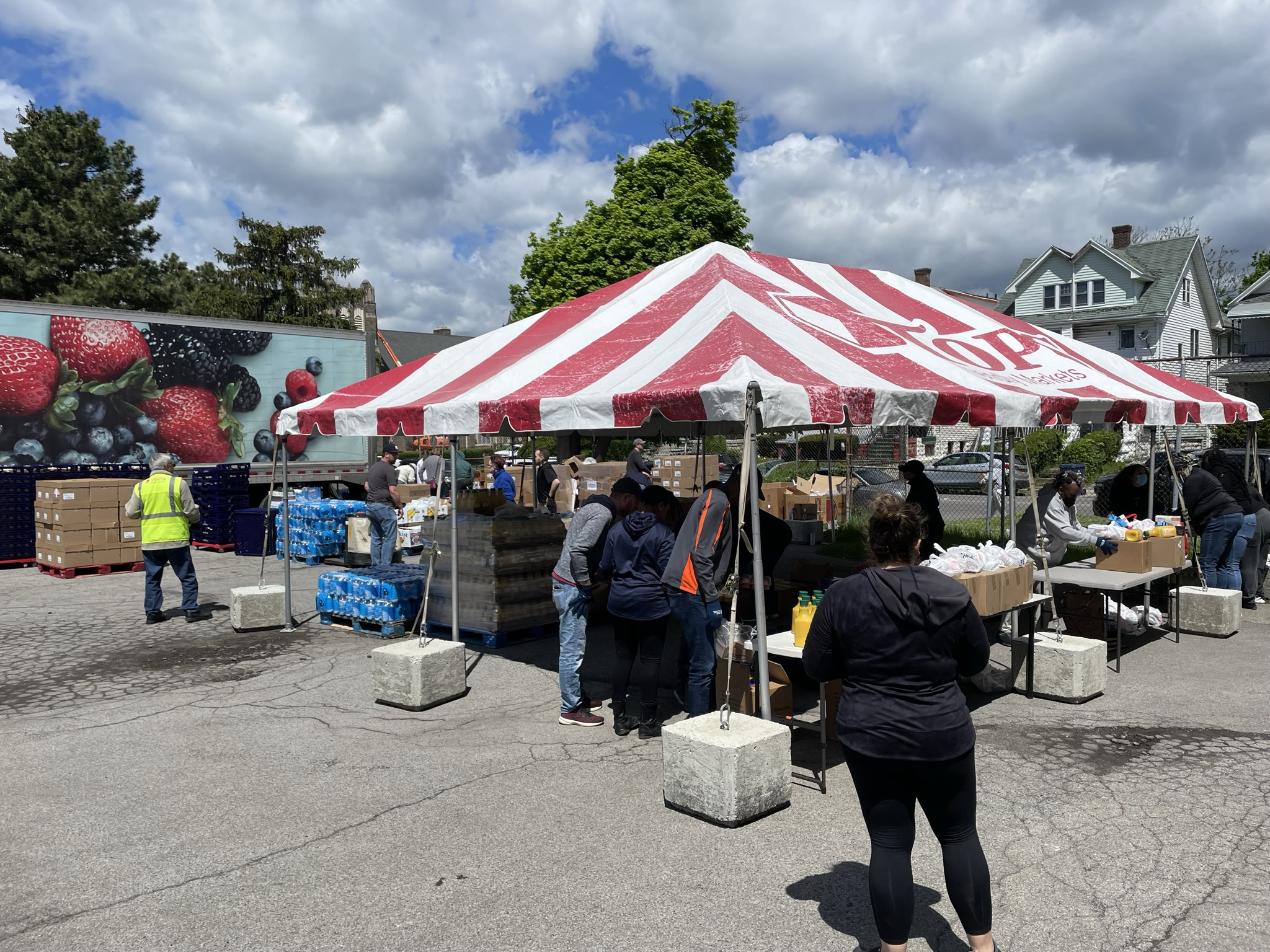 Tops temporary community collection and pickup site