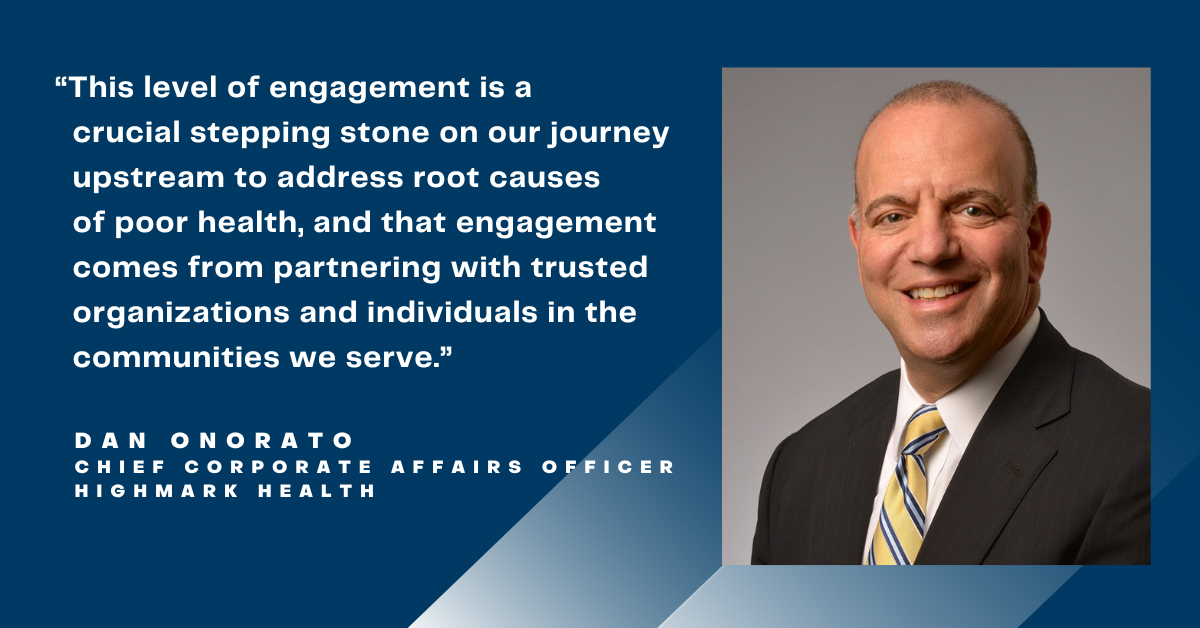 Dan Onorato, chief corporate affairs officer, Highmark Health