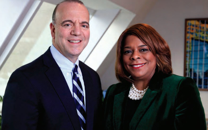 Dan with Yvonne Cook, president of the Highmark Foundation; Dan chairs the foundation’s board of directors