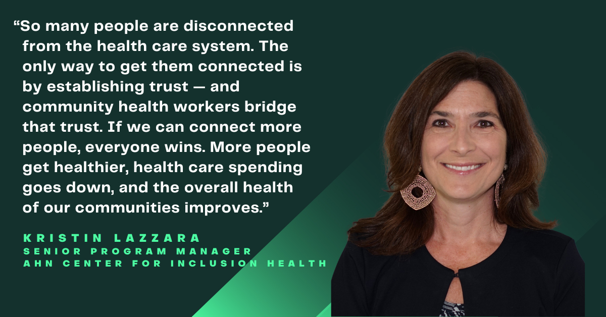 Kristin Lazzara, senior program manager with the AHN Center for Inclusion Health