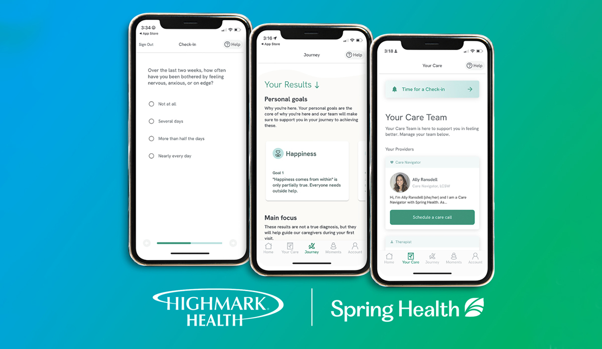 Iphone images of Spring Health