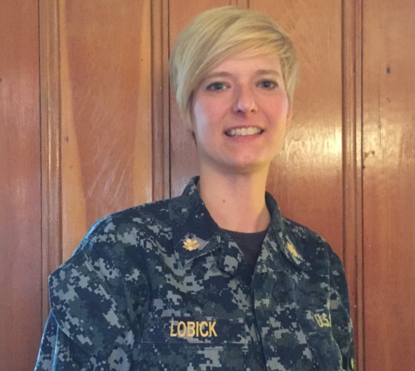 Highmark employee and Navy reservist Dawn Lobick in uniform