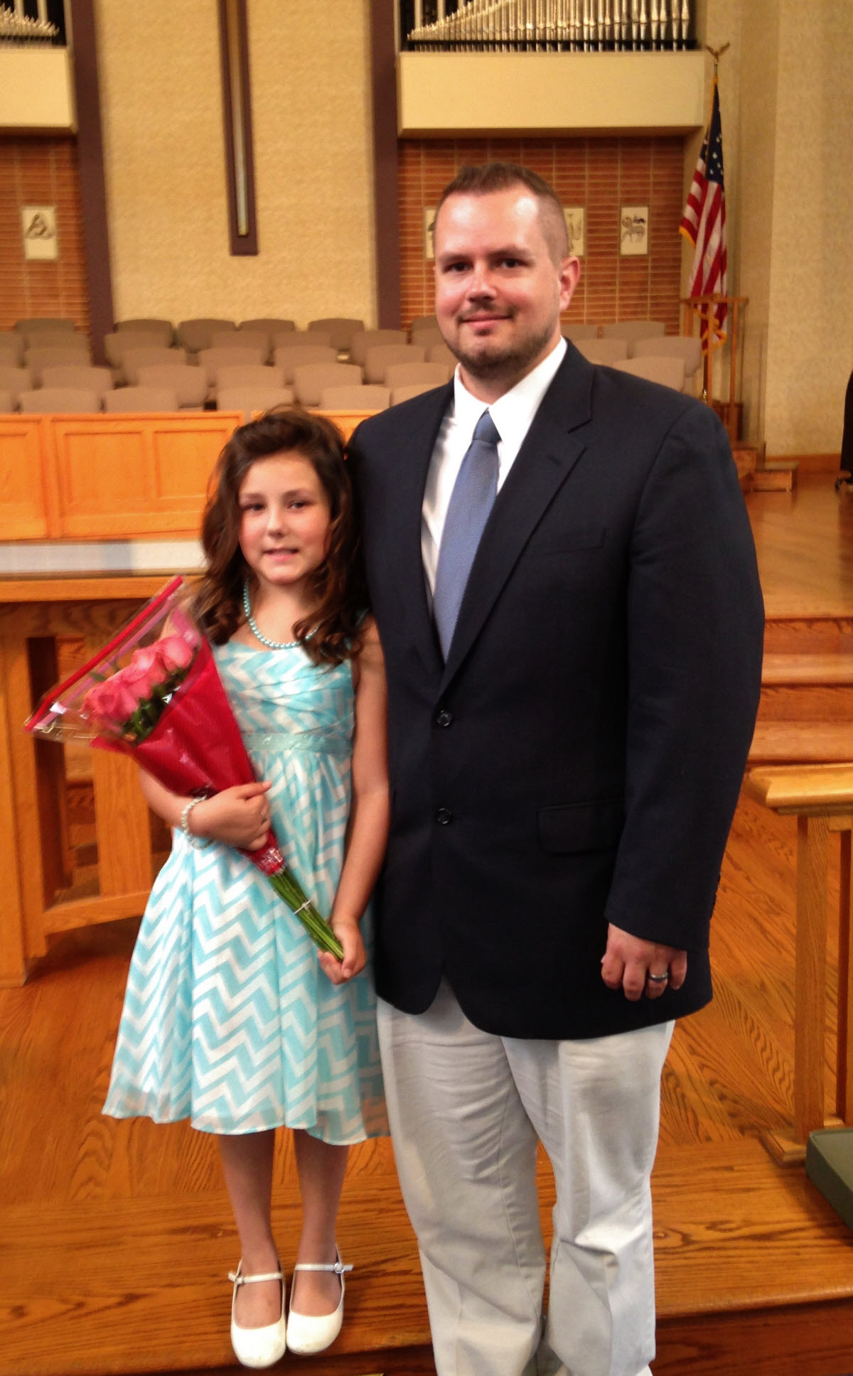 Simcox and daughter