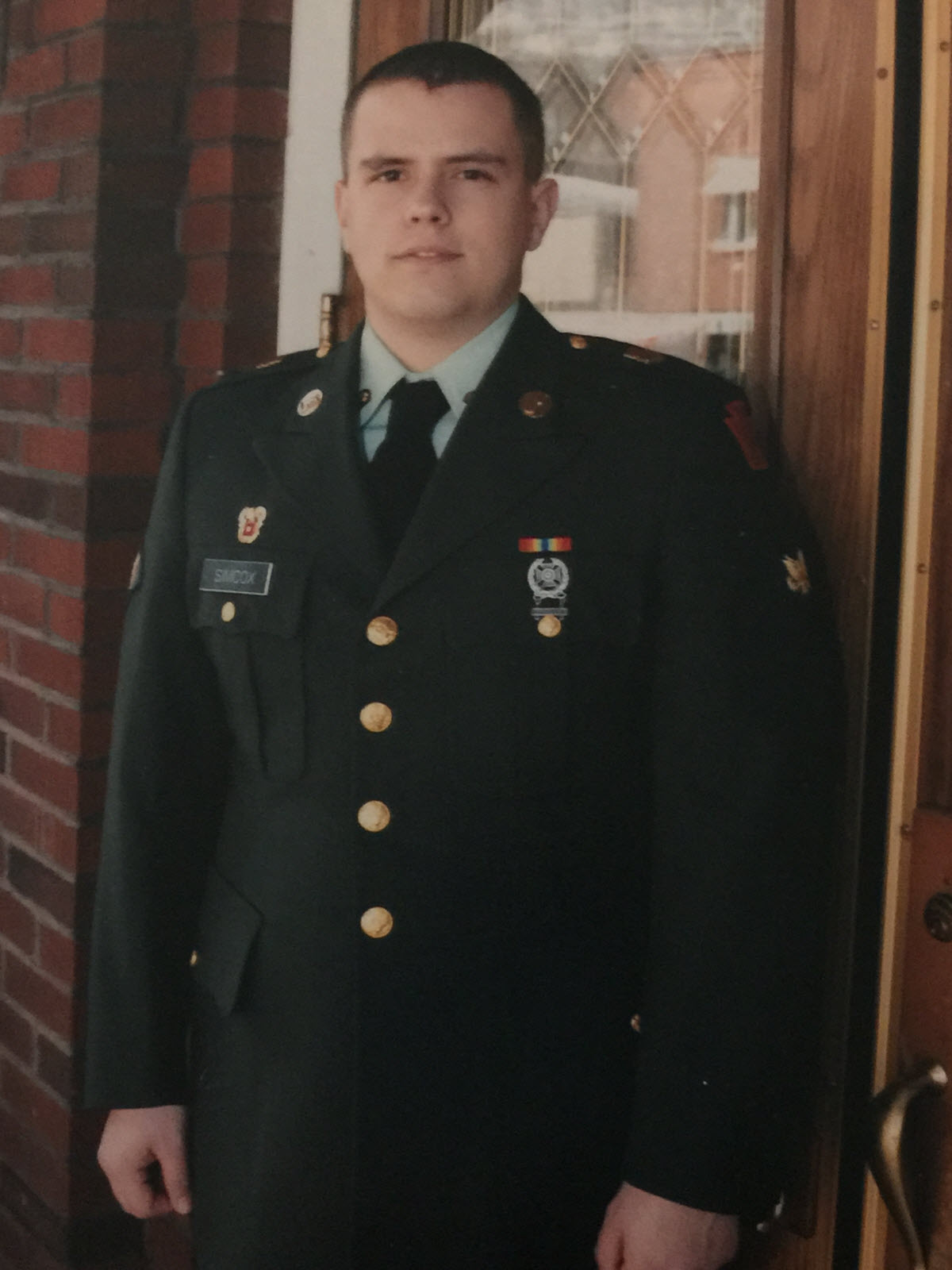 Patrick Simcox in Army National Guard uniform
